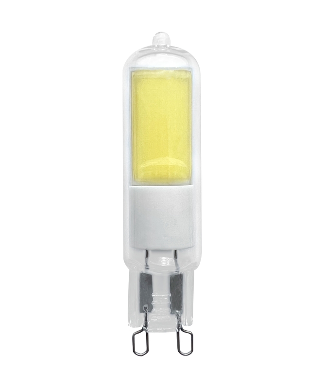 Aluminum PC Dimmable 3000K 2W LED G9 Bulb with 360° Beam Angle