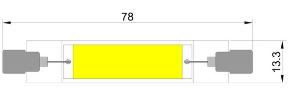 BULBO DE VIDRO COMPLETO 130lm/w 2700K do DIODO EMISSOR DE LUZ de R7S 4W